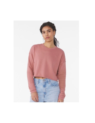 B-7503-Womens Cropped Crew Fleece